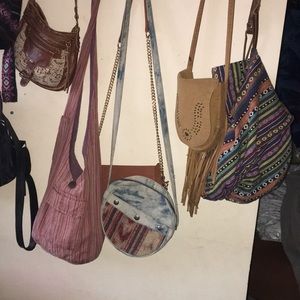 tie die hippie disc purse